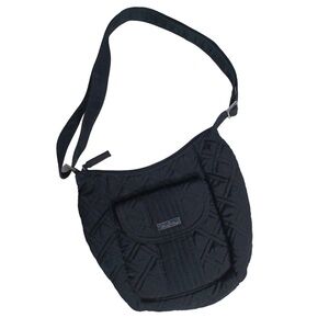 Vera Bradley black Quilted Medium microfiber front pocket crossbody bag